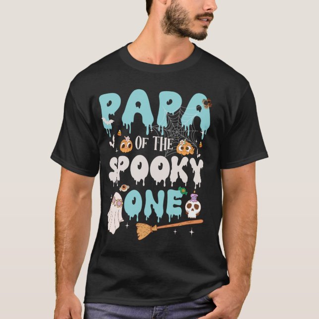 T-shirt Papa du Éffrayant One Boy 1er Anniversaire Hallowe (Devant)