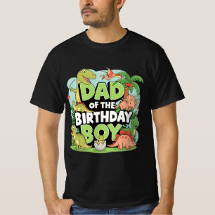 T-shirt Papa du garçon d'anniversaire dinosaure