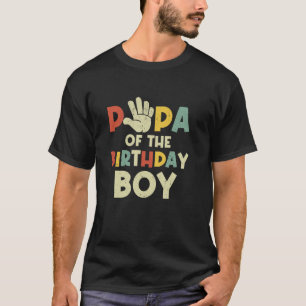 T-shirt Papa Du Garçon D'Anniversaire Salut 5 Ans Annivers