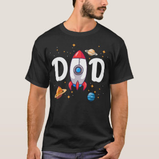 T-shirt Papa du garçon qui fête son anniversaire Astronaut
