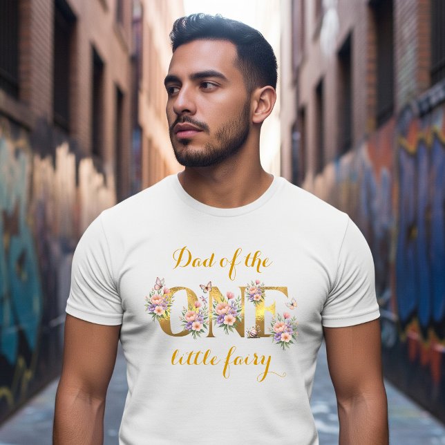 T-shirt Papa du jardin de fées 1er anniversaire fête (Créateur téléchargé)