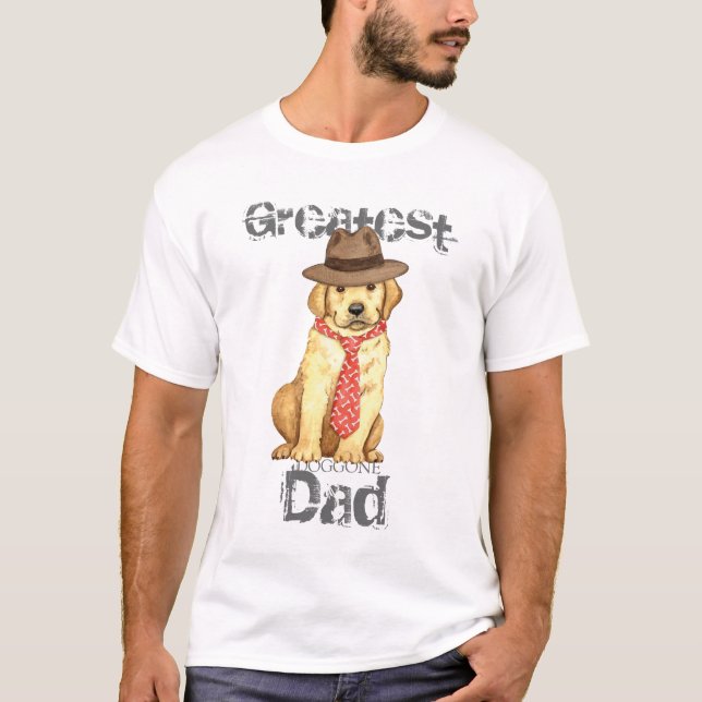 T-shirt Papa du laboratoire jaune (Devant)