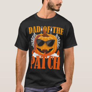 T-shirt Papa du Patch Drôle Papa Halloween Citrouille 
