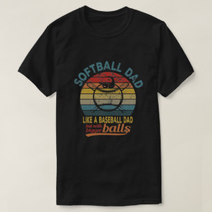 T-shirt Papa Du Softball Comme Un Papa De Baseball Définit