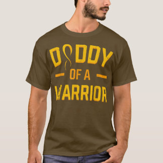 T-shirt Papa D'Un Guerrier Cancer De L'Enfance Medulloblas