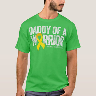 T-shirt Papa d'un guerrier Enfance Cancer Papa Ribbon