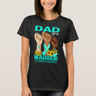 T-shirt Papa D'Un Guerrier Scleroderma Sensibilisation Sun