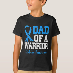 T-shirt Papa D'Un Guerrier T1D Sensibilisation au diabète