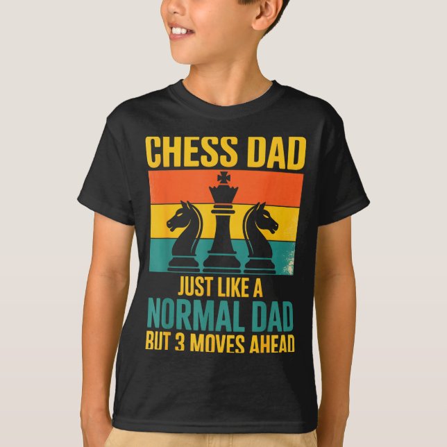 T-shirt Papa échecs drôle comme papa normal trois coups d' (Devant)