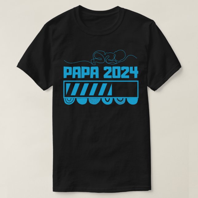 T-shirt Papa En Cours 2024 Futur Papa Annonce Grossesse Pa (Design devant)