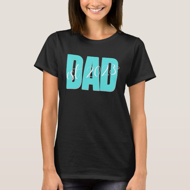 T-shirt Papa est 2023 Attendu Papa 1 (Devant)