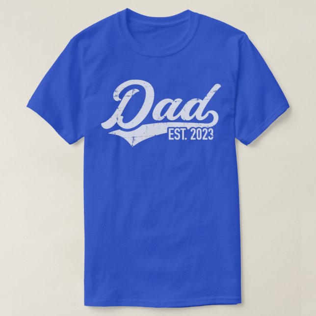 T-shirt Papa est 2023 faire-part de grossesse (Design devant)