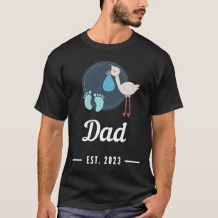 T-shirt Papa EST 2023 Livraison de la chaudière mignonne
