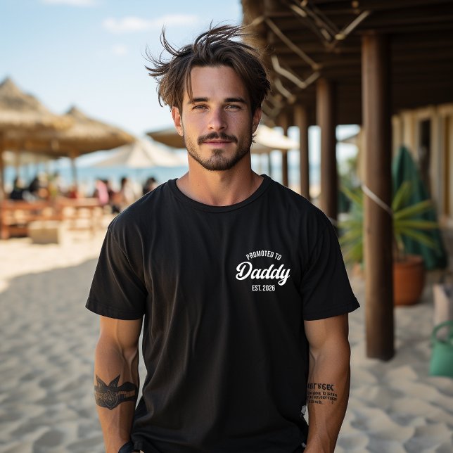 T-shirt Papa Est 2026 promu à Papa 2026 Père 2026 (Créateur téléchargé)