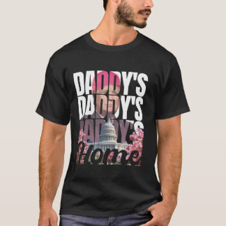 T-shirt Papa est à la maison Real Donald Pink Preppy Edgy