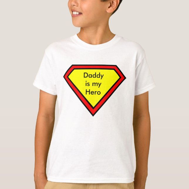 T-shirt Papa Est Mon Héros (Devant)