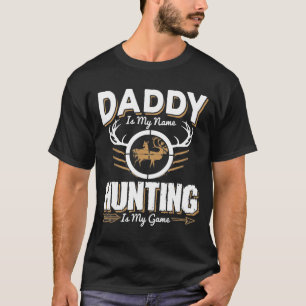 T-shirt Papa Est Mon Nom Chasse Est Mon Jeu Papa Chasse Gu