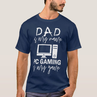 T-shirt Papa Est Mon Nom Pc Jeu Est Mon Jeu garçon