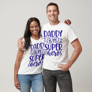 T-shirt Papa Est Mon Super Héros   Cadeau de la Fête du Pè