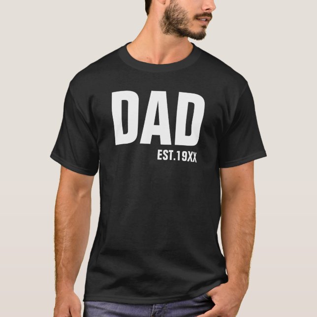 T-shirt Papa Est Personnalisé. 19xx (Devant)