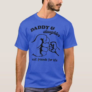 T-shirt Papa et fille Meilleurs amis Fist Bump famille