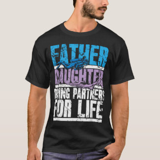 T-shirt Papa et fille partenaires de plongée en scaphandre