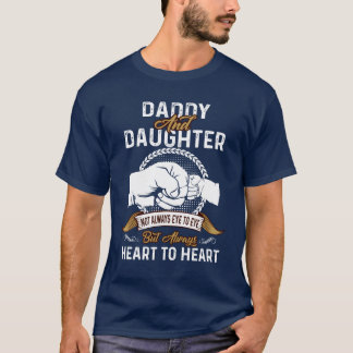 T-shirt Papa et la fille ne sont pas toujours les yeux vin