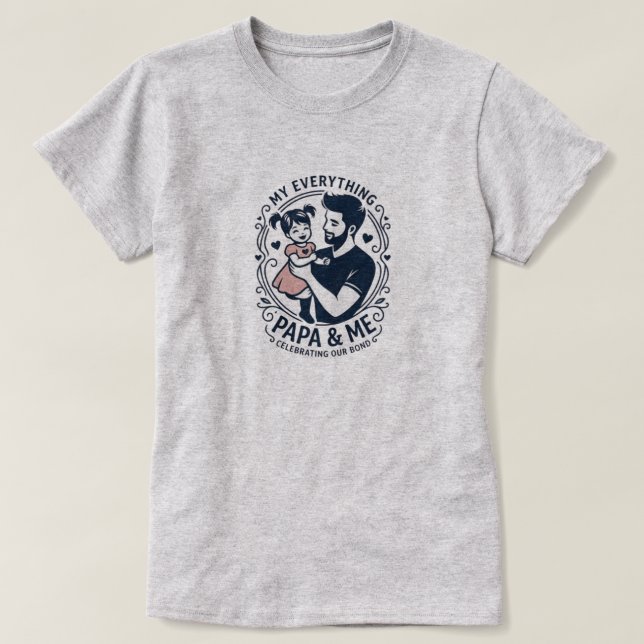 T-shirt Papa et moi, un lien fort (Design devant)