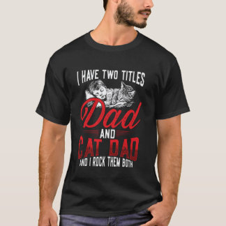 T-shirt Papa et Papa chat Je les berce tous les deux