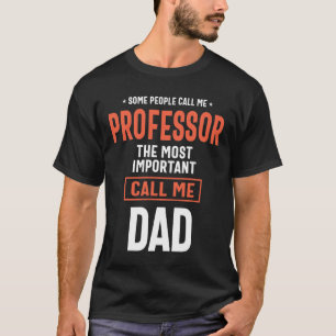 T-shirt Papa et professeur Titre du travail Cadeau