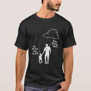 T-shirt Papa Et Son Qu'Est-Ce Que Les Nuages Fabriqués De