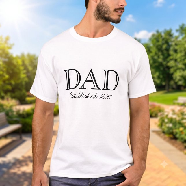 T-shirt Papa établi gras noir blanc (Créateur téléchargé)