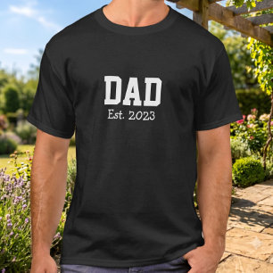 T-shirt Papa Établit Gras Blanc Noir