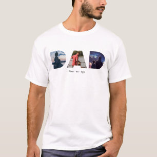 T-shirt Papa Fête des pères cadeau photo personnalisé