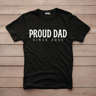 T-shirt Papa Fier Depuis 20XX Moderne Minimaliste