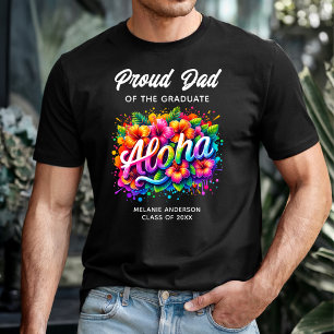 T-shirt "Papa fier du diplômé" Aloha diplômé