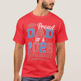 T-shirt Papa fier d'un diplômé de 2025 Classe terminale de