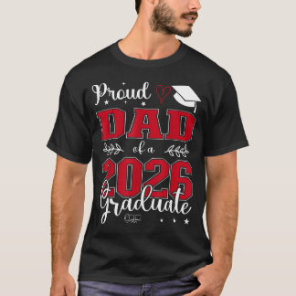 T-shirt Papa Fier D'un Diplômé De La Promotion 2026 Pour