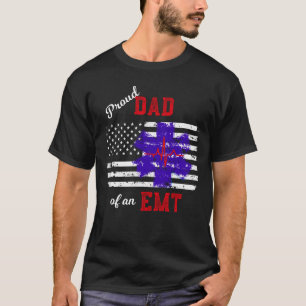 T-shirt Papa fier d'un drapeau d'infirmier d'EMT