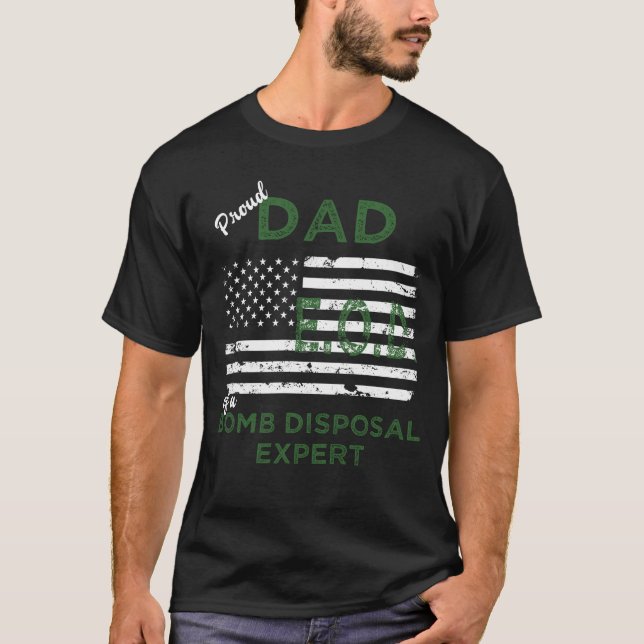 T-shirt Papa fier d'un expert en matière EOD de déminage (Devant)