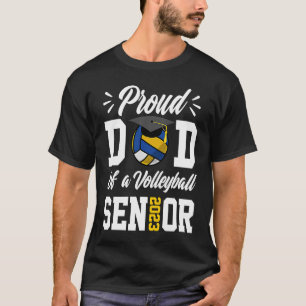 T-shirt Papa fier d'un senior de volleyball diplômé en 202