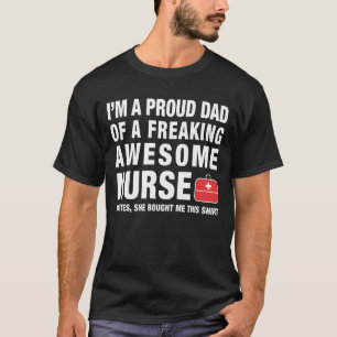 T-shirt Papa fier d'une chemise de père de l'infirmière  