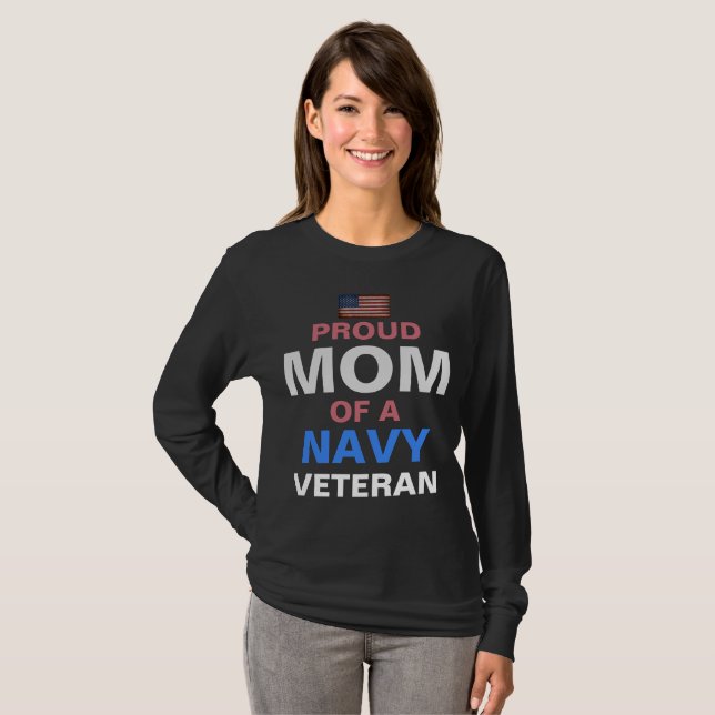 T-SHIRT PAPA FIÈRE D'UN VÉTÉRAN DE LA MARINE PERSONNALISÉ (Devant entier)