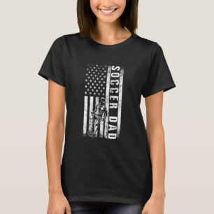 T-shirt Papa Foot Usa Drapeau Équipe De Foot Fan Papa Fête