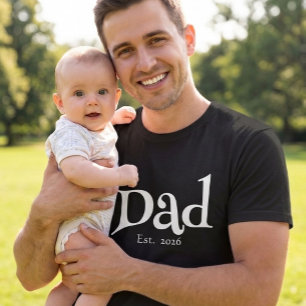 T-shirt Papa Fun Gras Simple Nouveau Papa Établis