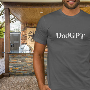T-shirt Papa Funny Anniversaire PapaGPT Powered by AI & Pa