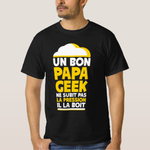 T-shirt Papa Geek Bière Pression