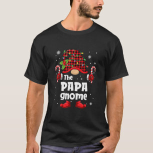 T-shirt Papa Gnome Carreaux De Buffalo Arbre De Noël Famil