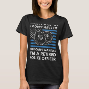 T-shirt Papa Grand-Père Collegue Retraite Officier de poli