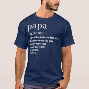 T-shirt Papa Grand-père Définition Dictionnaire Jour des a